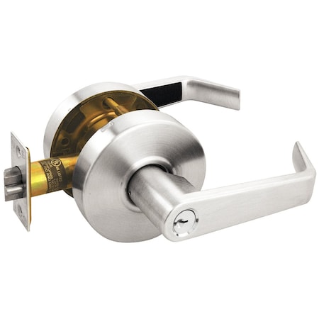 Grade 2 Classroom Cylindrical Lock, Sierra Lever, Conventional Cylinder Schlage C Keyway, Bright Chr